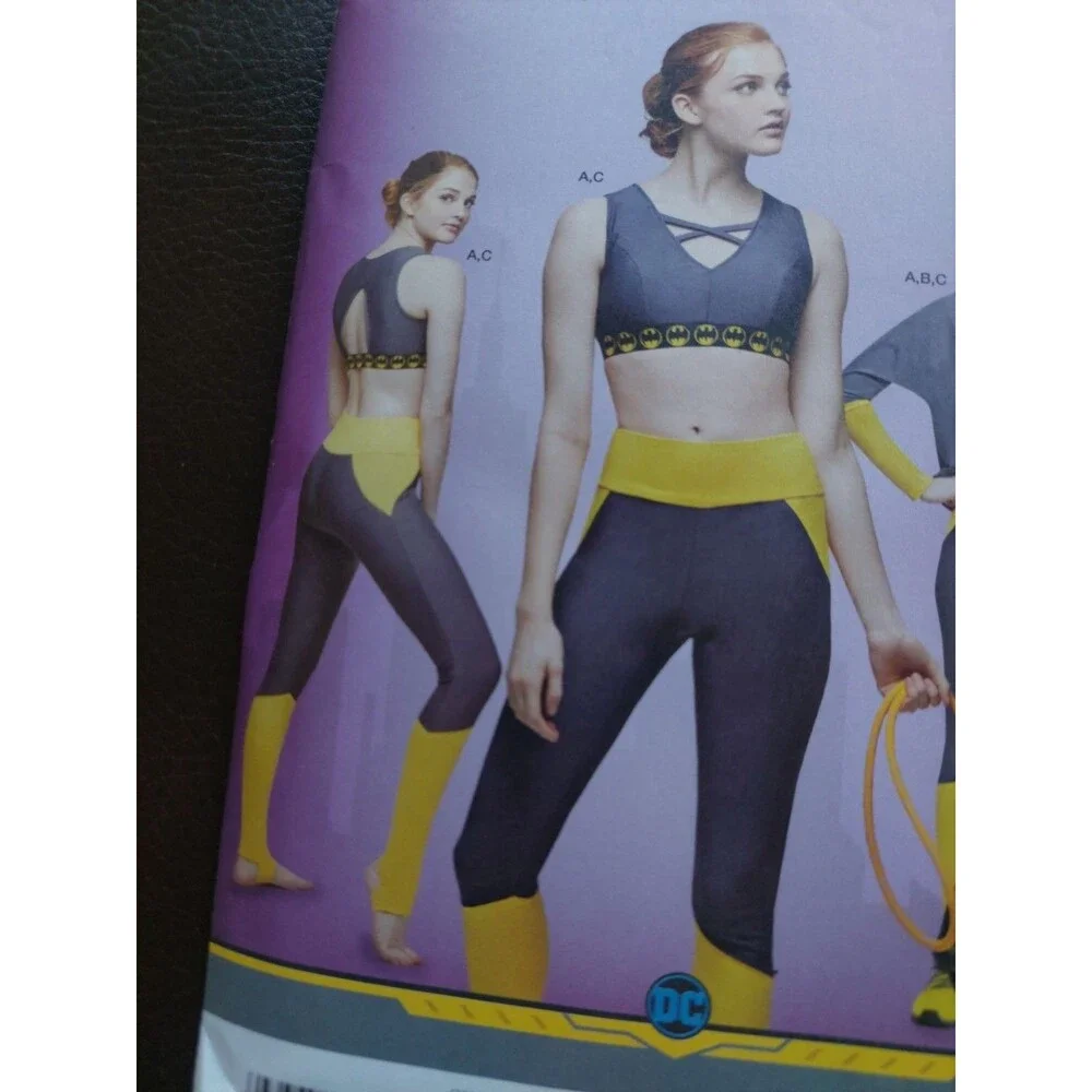 Simplicity Pattern 8633 A Bat Girl Knit Sports Bra 30A 44G  UNCUT